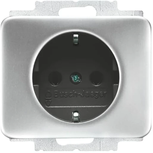 ABB Busch-Jaeger Alpha wandcontactdoos centraalplaat inbouw 16A 250V RA Mat titanium RAL IP20 2CKA002011A3778