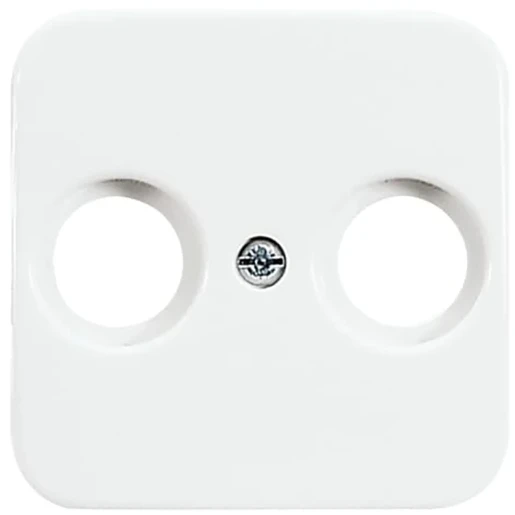 ABB Busch-Jaeger Reflex SI Centraalplaat antenne Antenne-aansluitdoos coax Centraalplaat 2 connectoren Zonder label wit 2CKA001724A0897