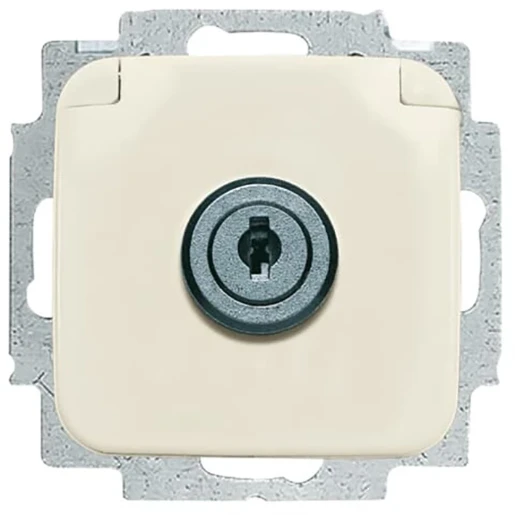 ABB Busch-Jaeger SI wandcontactdoos centraalplaat + eenheid slot inbouw 16A 250V RA Glanzend RAL 1013 IP20 2CKA002018A1474