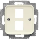 ABB Busch-Jaeger SI Centraalplaat Modular-Jack Basiselement met centrale afdekplaat 2 connectoren Zonder label wit 2CKA001753A3957