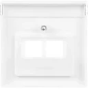 ABB Busch-Jaeger Future Axcent Centraalplaat datadoos RJ45 Jack plug Centraalplaat 2 connectoren Met label wit 2CKA001710A3888