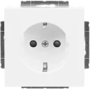 ABB Busch-Jaeger Future Solo Axcent Carat wandcontactdoos centraalplaat inbouw 16A 230V RA KV Glanzend wit RAL 9016 IP20 2CKA002013A5440