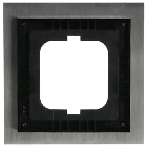 ABB Busch-Jaeger Carat Afdekraam 1-voudig Horizontaal en verticaal RVS IP20 2CKA001754A4254