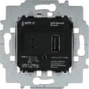 ABB Busch-Jaeger usb-netvoedingssokkel 220V 2.4mA inbouw 5V 1 USB A 1 USB C antraciet 2CKA006400A0398