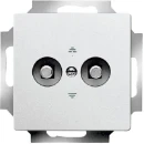 ABB Busch-Jaeger Future Aardingscontactdoos + centraalplaat contactdoos 2-voudig inbouw Mat aluminium 2CKA002495A0089