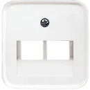 ABB Busch-Jaeger Reflex SI Centraalplaat datadoos RJ45 Jack plug Centraalplaat 2 connectoren Zonder label wit 2CKA001753A8402