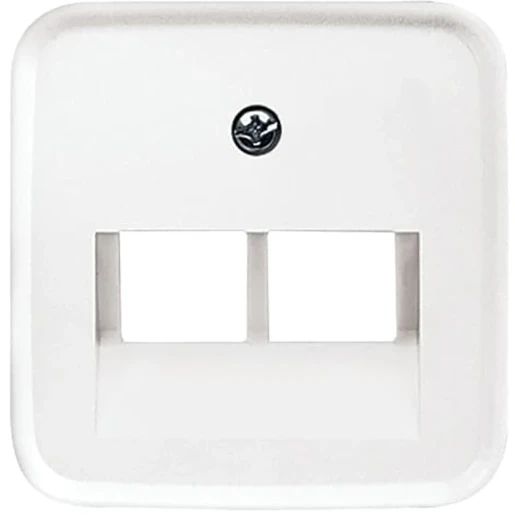 ABB Busch-Jaeger Reflex SI Centraalplaat datadoos RJ45 Jack plug Centraalplaat 2 connectoren Zonder label wit 2CKA001753A8402