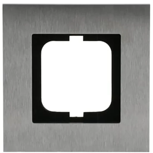 ABB Busch-Jaeger Carat Afdekraam 1-voudig Horizontaal en verticaal RVS IP20 2CKA001754A4254