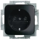 ABB Busch-Jaeger SI wandcontactdoos centraalplaat inbouw 16A 250V RA KV Glanzend zwart RAL 9005 IP20 2CKA002013A4706