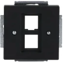 ABB Busch-Jaeger Future Centraalplaat Modular-Jack Basiselement met centrale afdekplaat 2 connectoren Zonder label zwart 2CKA001753A0397