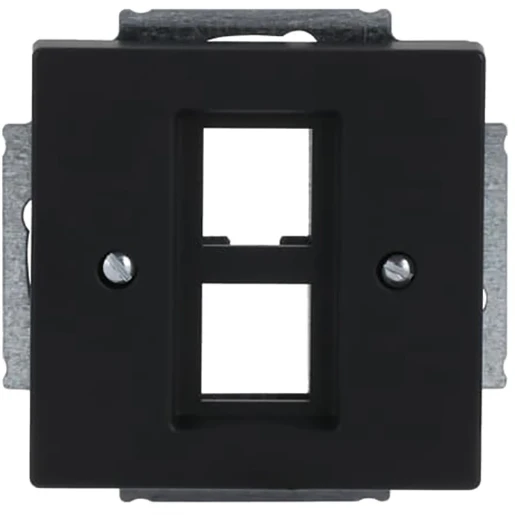 ABB Busch-Jaeger Future Centraalplaat Modular-Jack Basiselement met centrale afdekplaat 2 connectoren Zonder label zwart 2CKA001753A0397