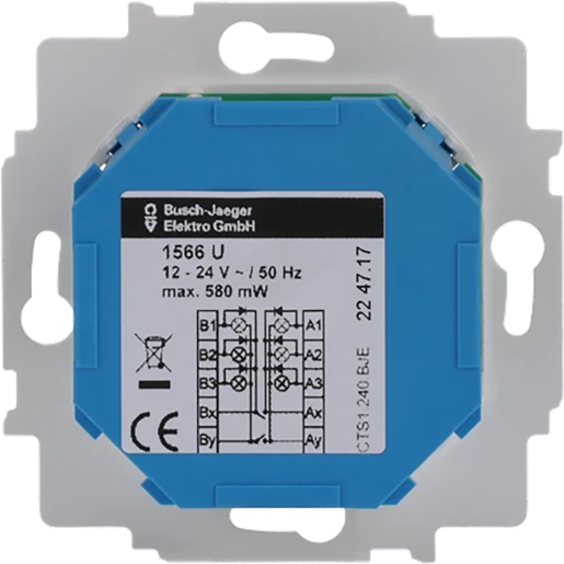 ABB Busch-Jaeger Infoline Controle verlichting 6-voudig Basiselement 15V inbouw IP20 2CKA001582A0341