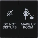 ABB Busch-Jaeger Future bedieningselement niet storen + kamer schoonmaken aan / uit tweedelige wip zwart RAL 9005 2CKA001751A3037