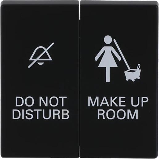 ABB Busch-Jaeger Future bedieningselement niet storen + kamer schoonmaken aan / uit tweedelige wip zwart RAL 9005 2CKA001751A3037