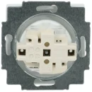 ABB Busch-Jaeger Future Axcent Wandcontactdoos centraalplaat inbouw 16A 250V CEE 7/1 zonder randaarde KV Mat wit RAL 9016 IP20 2CKA002113A5337