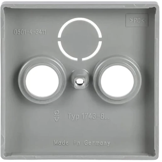 ABB Busch-Jaeger Future Centraalplaat antenne Satelliet Centraalplaat 3 connectoren Zonder label aluminium 2CKA001724A4262