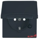 ABB Busch-Jaeger wandcontactdoos inbouw 16A 250V RA KV Glanzend antraciet RAL 7021 IP44 2CKA002064A0295