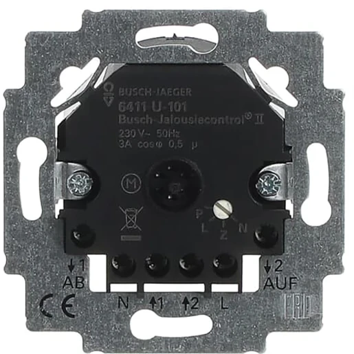 ABB Busch-Jaeger Balance SI Future Solo Axcent Jaloeziebesturing sokkel 3A Glanzend Zwart 2CKA006410A0377