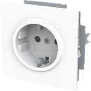 ABB Busch-Jaeger Art linear wandcontactdoos kv centraalplaat inbouw 16A 250V RA Glanzend wit RAL 9016 IP20 2CKA002013A5505