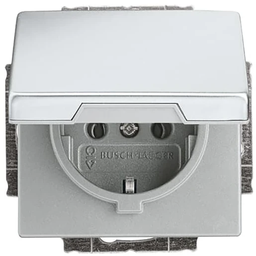 ABB Busch-Jaeger wandcontactdoos centraalplaat inbouw 16A 250V RA Mat RVS RAL IP20 2CKA002018A1490