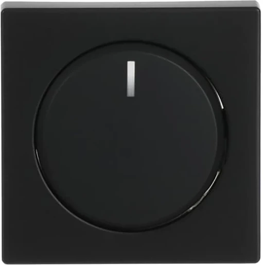 ABB Busch-Jaeger Future Axcent Carat Centraalplaat + knop draaiknop zwart RAL 9005 2CKA006599A2966