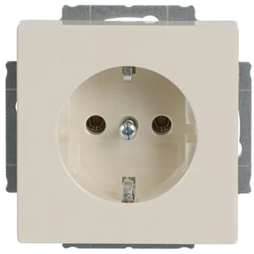 ABB Busch-Jaeger Future Solo Carat wandcontactdoos centraalplaat inbouw 16A 250V RA Glanzend wit RAL 1013 IP20 2CKA002011A3779