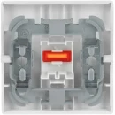 ABB Busch-Jaeger Future Axcent bedieningselement rode lens 2-p 3-p aan / uit enkele wip wit RAL 9016 2CKA001751A3028