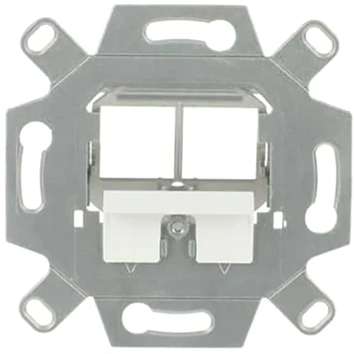 ABB Busch-Jaeger Communicatieadapter Keystone Modular Jack 2-voudig zilver