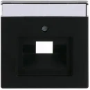 ABB Busch-Jaeger Future Axcent Carat Centraalplaat datadoos RJ45 Jack plug Centraalplaat 1 connector Met label zwart 2CKA001710A3912