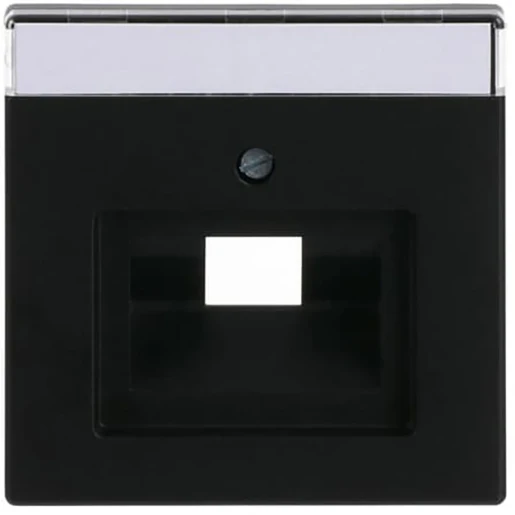 ABB Busch-Jaeger Future Axcent Carat Centraalplaat datadoos RJ45 Jack plug Centraalplaat 1 connector Met label zwart 2CKA001710A3912