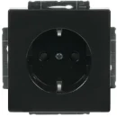 ABB Busch-Jaeger Future Axcent Carat wandcontactdoos centraalplaat inbouw 16A 250V RA KV Glanzend antraciet RAL 7021 IP20 2CKA002013A5265