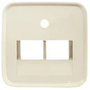 ABB Busch-Jaeger SI Centraalplaat datadoos RJ45 Jack plug Centraalplaat 2 connectoren Zonder label wit 2CKA001753A8956