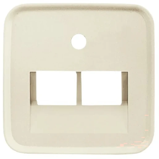 ABB Busch-Jaeger SI Centraalplaat datadoos RJ45 Jack plug Centraalplaat 2 connectoren Zonder label wit 2CKA001753A8956