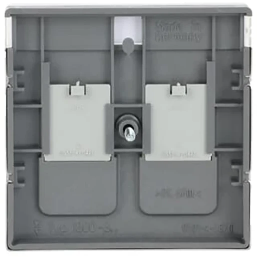 ABB Busch-Jaeger Centraalplaat Jack plug Centraalplaat 2 connectoren MetaalMet label RVS 2CKA001710A3767