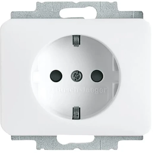 ABB Busch-Jaeger Alpha wandcontactdoos centraalplaat inbouw 16A 250V RA KV Glanzend wit RAL 9016 IP20 2CKA002013A5018