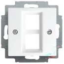 ABB Busch-Jaeger Balance Centraalplaat Modular-Jack Basiselement met centrale afdekplaat 2 connectoren Zonder label wit 2CKA001753A0232