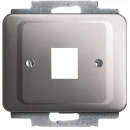 ABB Busch-Jaeger Alpha Centraalplaat 1 x MJ Modular-Jack Basiselement met centrale afdekplaat 1 connector Zonder label platina 2CKA001753A3916