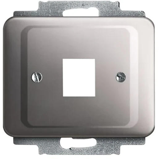 ABB Busch-Jaeger Alpha Centraalplaat 1 x MJ Modular-Jack Basiselement met centrale afdekplaat 1 connector Zonder label platina 2CKA001753A3916