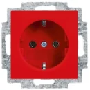 ABB Busch-Jaeger Balance wandcontactdoos centraalplaat inbouw 16A 250V RA Glanzend rood RAL 3003 IP20 2CKA002011A6234