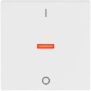 ABB Busch-Jaeger Future Axcent bedieningselement rode lens 2-p 3-p aan / uit enkele wip wit RAL 9016 2CKA001751A3028