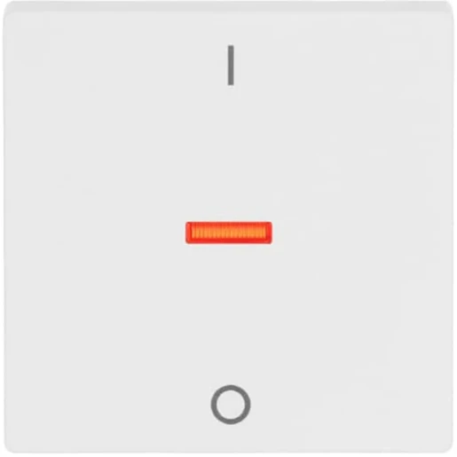 ABB Busch-Jaeger Future Axcent bedieningselement rode lens 2-p 3-p aan / uit enkele wip wit RAL 9016 2CKA001751A3028