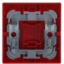 ABB Busch-Jaeger Future Solo Carat bedieningselement wis / kruis / puls aan / uit enkele wip rood RAL 3020 2CKA001751A3145