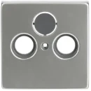 ABB Busch-Jaeger Centraalplaat antenne Antenne-aansluitdoos coax Centraalplaat 3 connectoren MetaalZonder label RVS 2CKA001724A4271