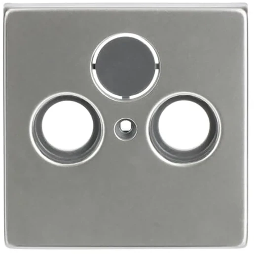 ABB Busch-Jaeger Centraalplaat antenne Antenne-aansluitdoos coax Centraalplaat 3 connectoren MetaalZonder label RVS 2CKA001724A4271