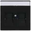 ABB Busch-Jaeger Future Centraalplaat Jack plug Centraalplaat 2 connectoren Met label zwart 2CKA001710A3910