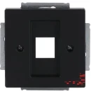 ABB Busch-Jaeger Future Centraalplaat 1 x MJ Modular-Jack Basiselement met centrale afdekplaat 1 connector Zonder label zwart 2CKA001753A0406