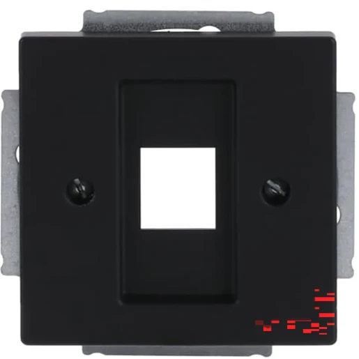 ABB Busch-Jaeger Future Centraalplaat 1 x MJ Modular-Jack Basiselement met centrale afdekplaat 1 connector Zonder label zwart 2CKA001753A0406