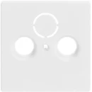 ABB Busch-Jaeger Future Axcent Centraalplaat antenne Satelliet Centraalplaat 3 connectoren Zonder label wit 2CKA001724A4293