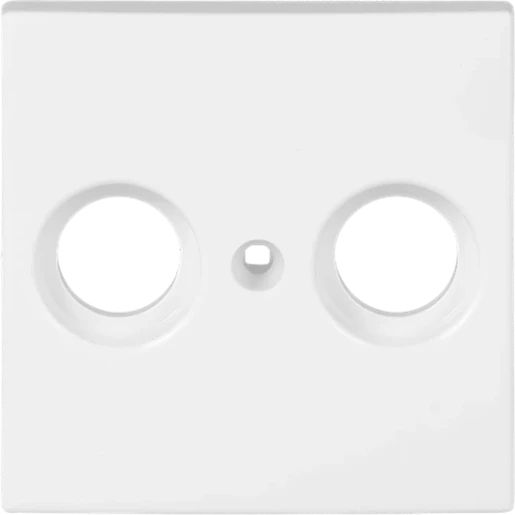 ABB Busch-Jaeger Balance Centraalplaat antenne SI-B Antenne-aansluitdoos coax Centraalplaat 2 connectoren Zonder label wit 2CKA001724A4334