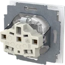 ABB Busch-Jaeger Art linear wandcontactdoos kv centraalplaat safety inbouw 16A 250V RA Glanzend wit RAL 9016 IP20 2CKA002013A5497